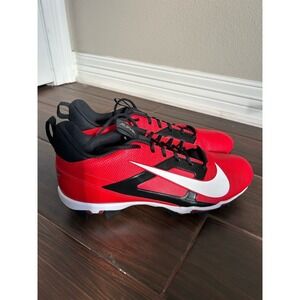 Nike Alpha Menace‎ 4 Shark Football Cleats Sz 13  Red White NWOB